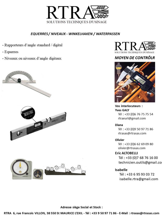 EQUERRES / NIVEAUX - WINKELHAKEN / WATERPASSEN