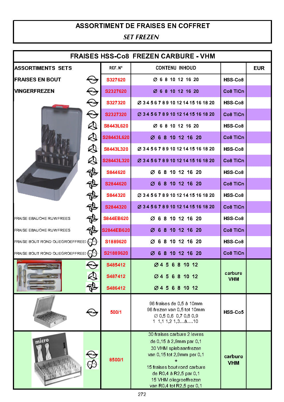 COFFRETS DE FRAISE - SAMENSTELLING - SETS