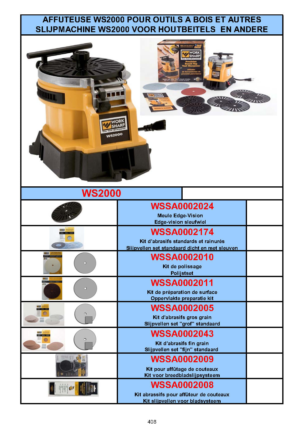 AFFUTEUSES D'OUTILS - SLIJPMACHINES VOOR BEITELS - TOOL SHARPENERS