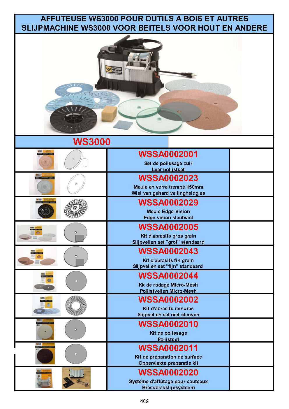 AFFUTEUSES D'OUTILS - SLIJPMACHINES VOOR BEITELS - TOOL SHARPENERS