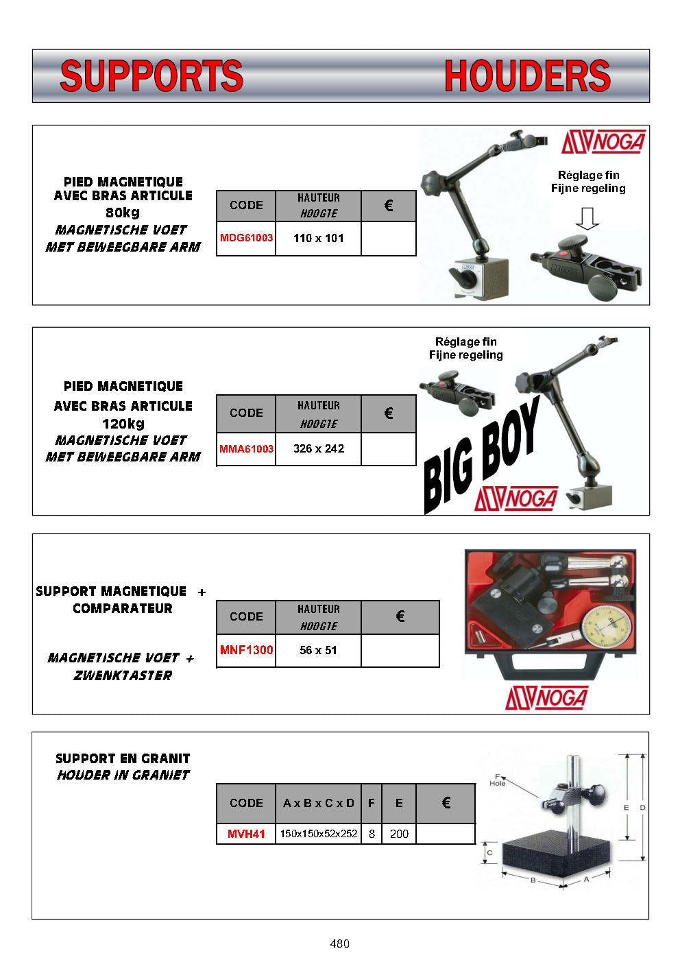 SUPPORTS - HOUDERS