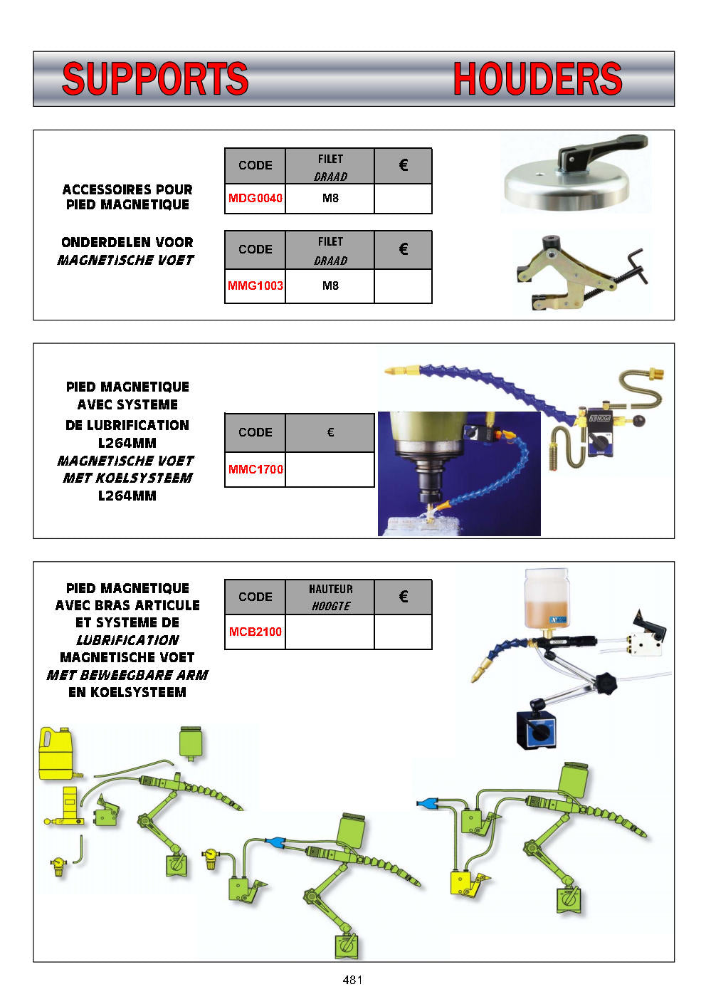 SUPPORTS - HOUDERS