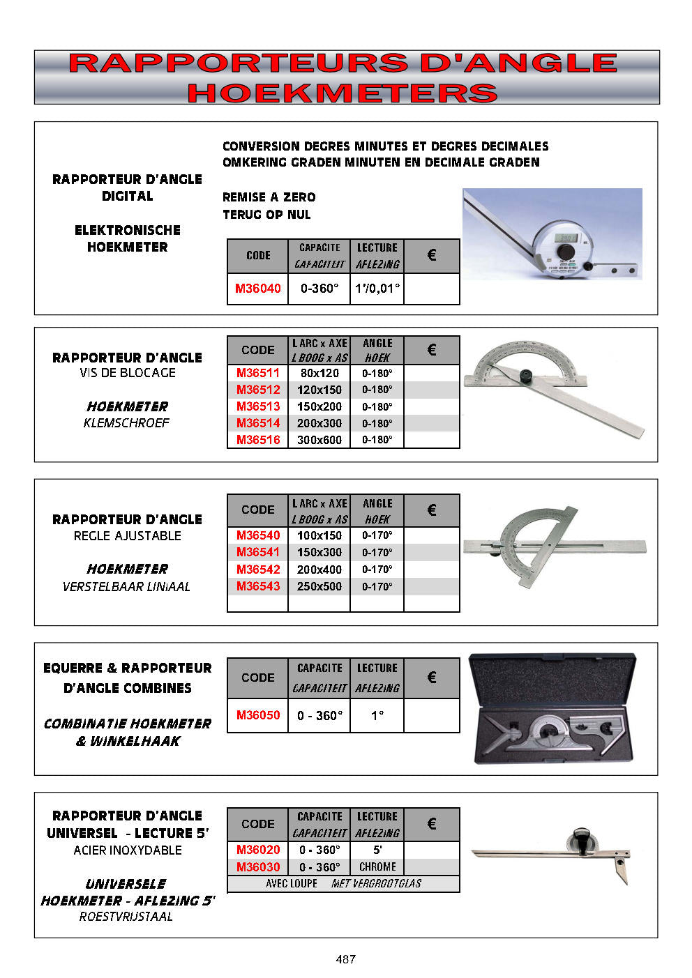 EQUERRES / NIVEAUX - WINKELHAKEN / WATERPASSEN