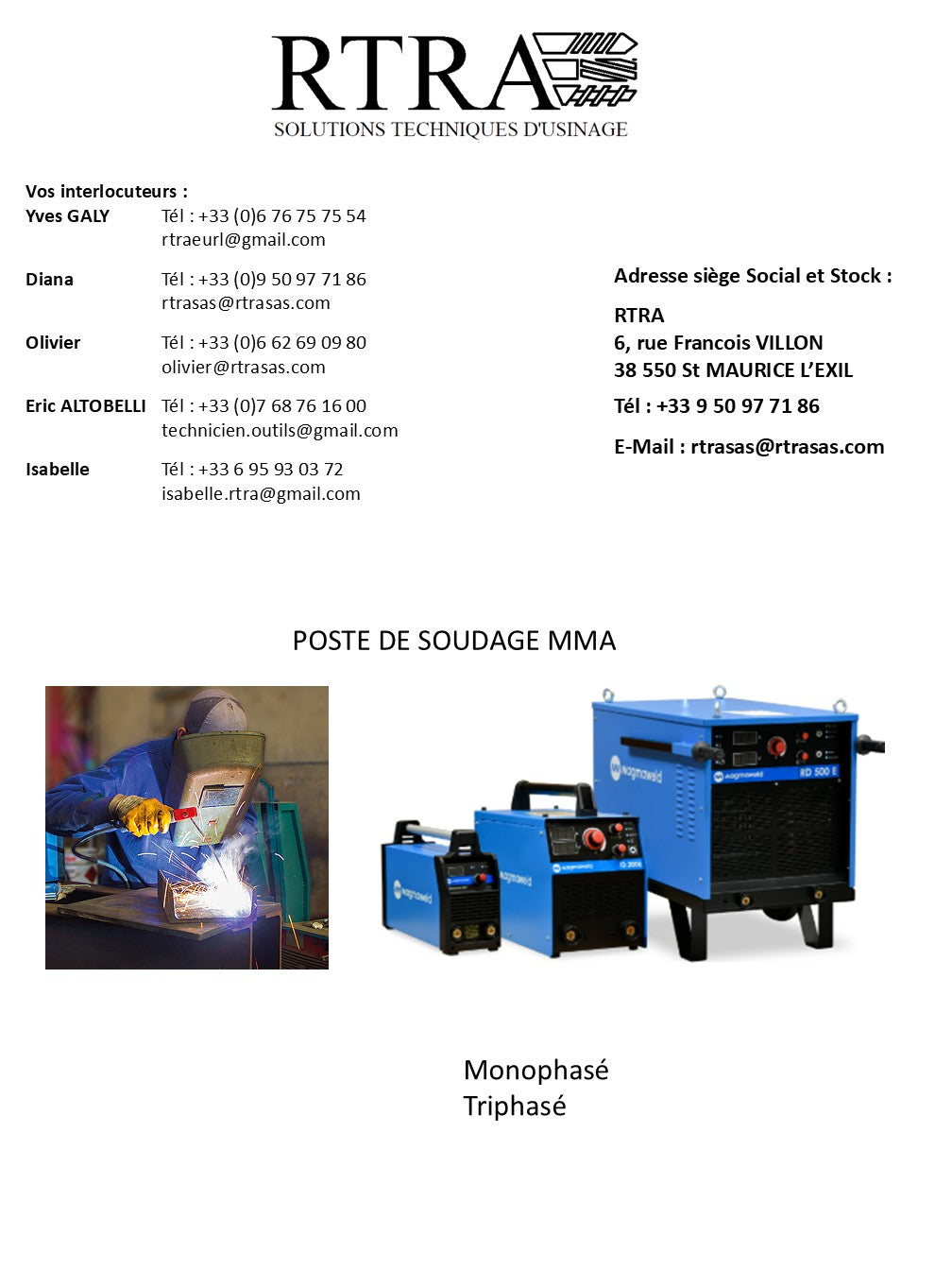 POSTE SE SOUDAGE MMA