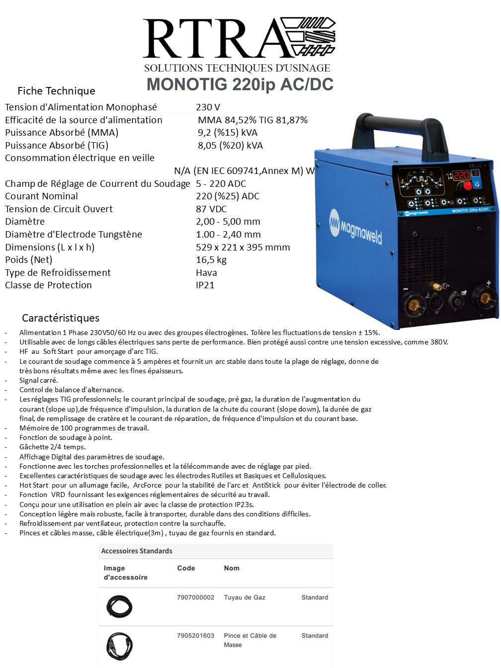 POSTE SE SOUDAGE TIG
