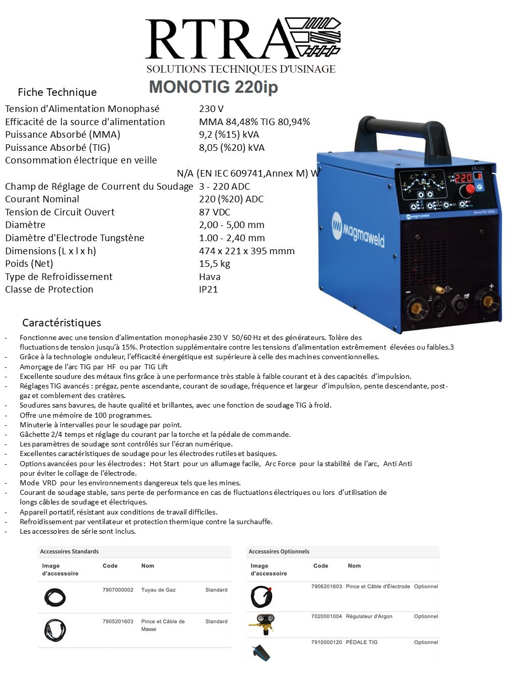 POSTE SE SOUDAGE TIG