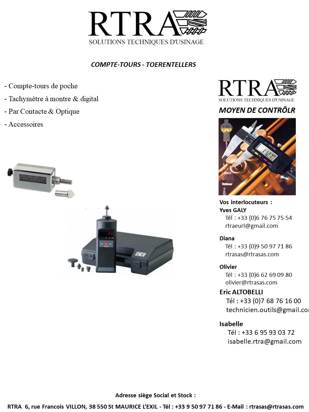 COMPTE-TOURS - TOERENTELLERS