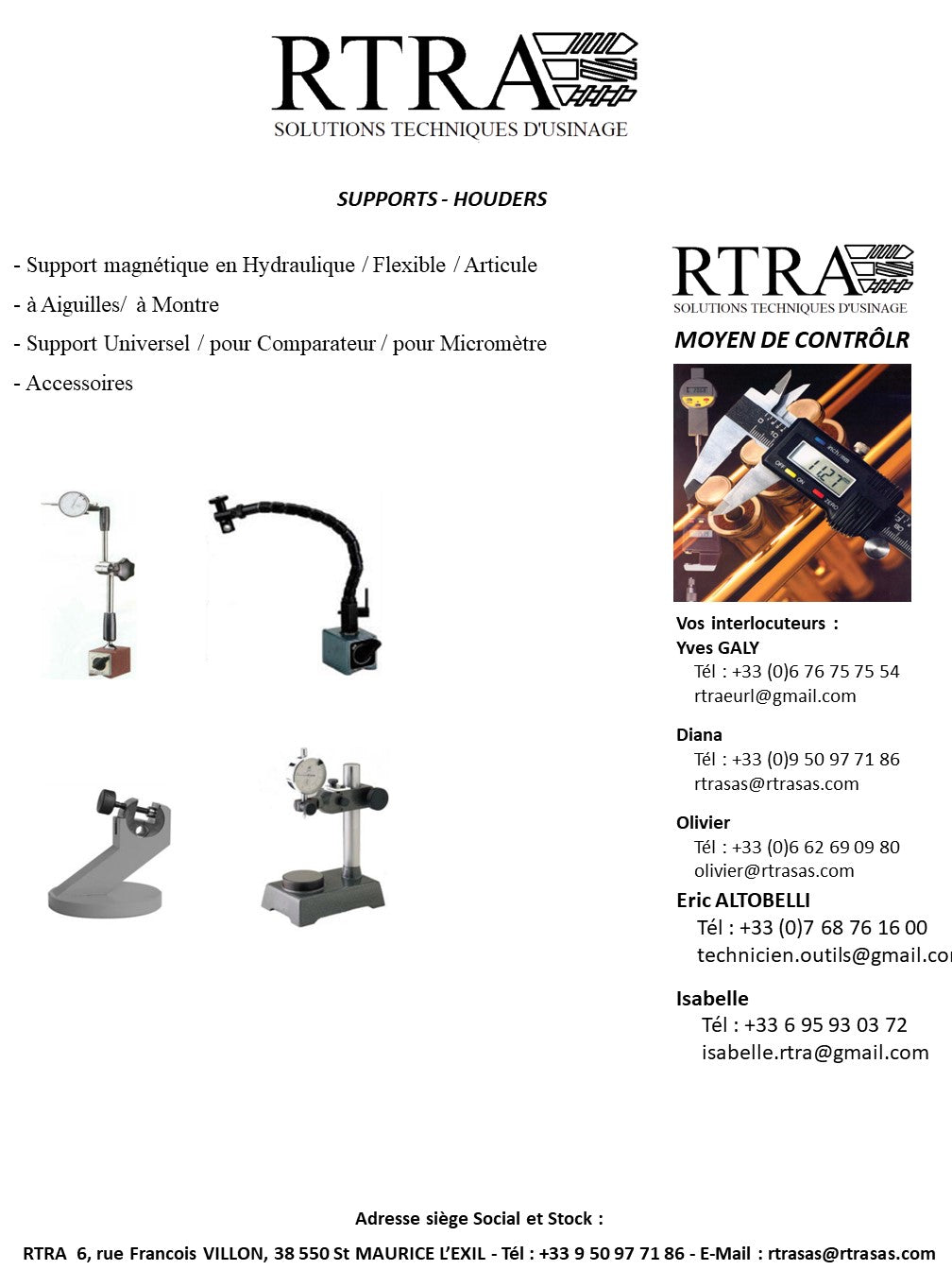 SUPPORTS - HOUDERS