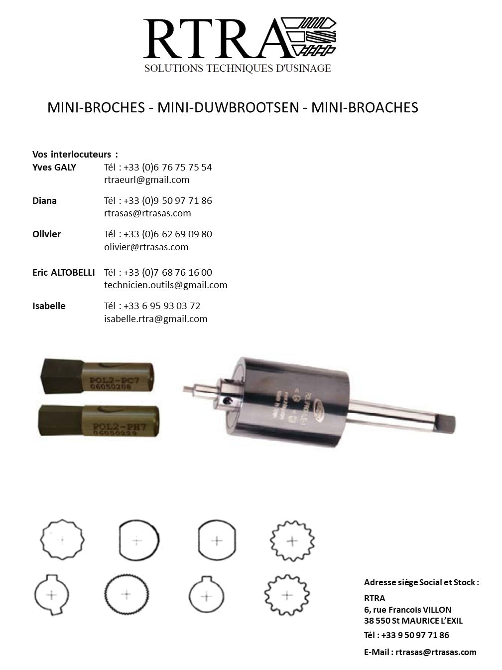 MINI-BROCHES - MINI-DUWBROOTSEN - MINI-BROACHES
