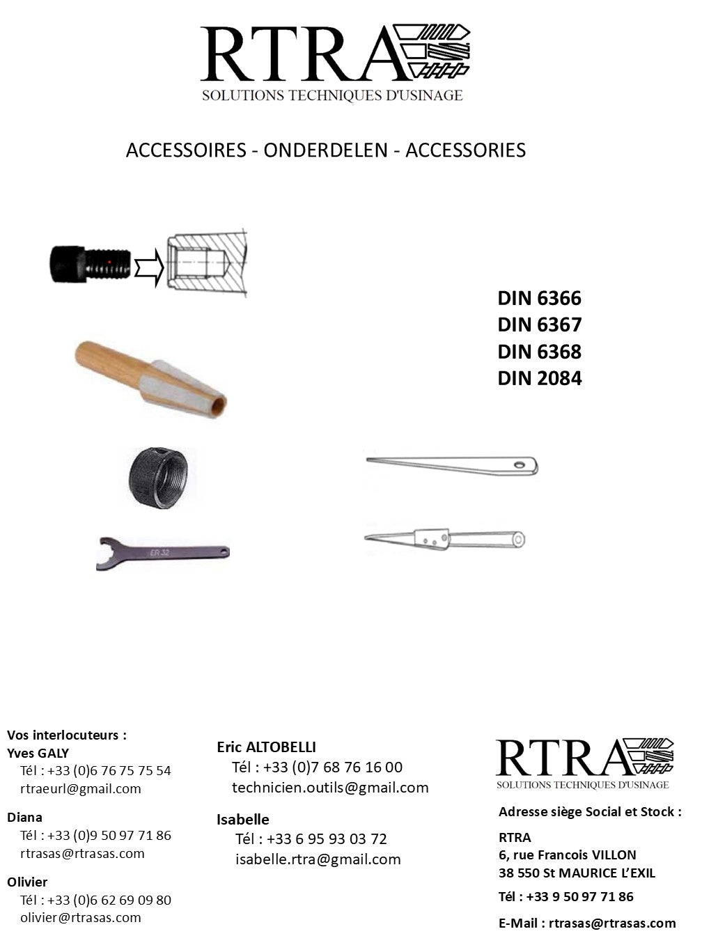 ACCESSOIRES POUR MACHINE- ONDERDELEN - ACCESSORIES