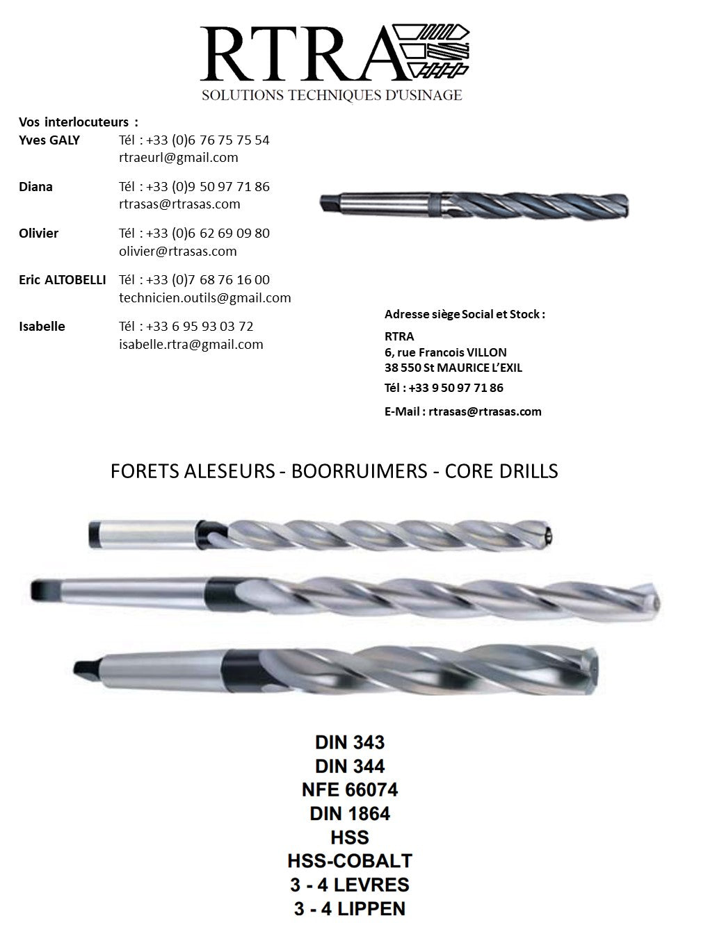 FORETS ALESEURS - BOORRUIMERS - CORE DRILLS