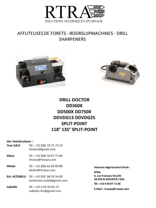 AFFUTEUSES DE FORETS - BOORSLIJPMACHINES - DRILL SHARPENERS